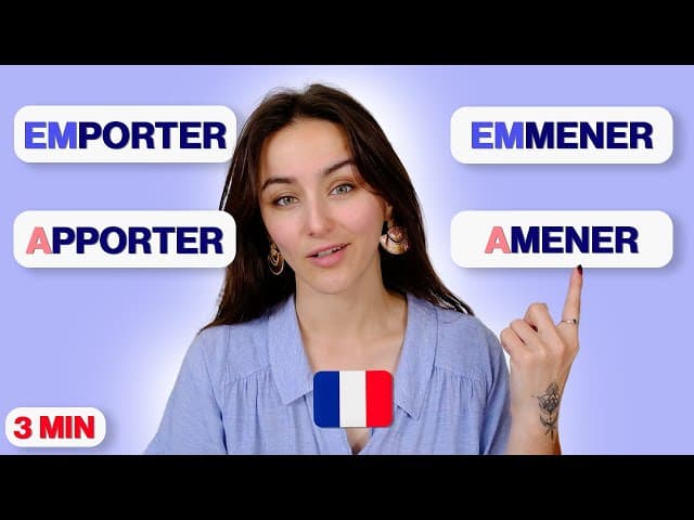 Emporter ou Apporter ? Emmener ou Amener ? Explication facile